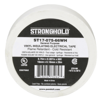 Cinta Aislante Eléctrica / PVC 0.18 mm / 19 mm x 20.12 m (66 ft) / 600V / UL 510 / -10°C a 80°C / Interior-Exterior
