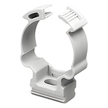 Soporte de Collar para Tubería / Diámetro 20 mm / PVC Autoextinguible / Libre de Halógenos / Montaje en Pared y Techo