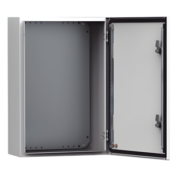 Gabinete Industrial de Uso Exterior / IP66 NEMA 4/12/13 / IK10 / Acero 1.5 mm / 600 x 600 x 400 mm (23.6 x 23.6 x 15.7 in) / Platina de Montaje Incluida