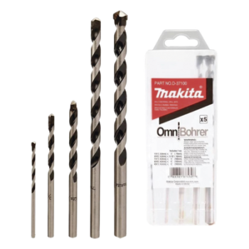 Juego de Brocas para Concreto / 5 Piezas / 3.0 a 9.5 mm / Mango Hexagonal 1/4" / Longitudes 70 a 160 mm