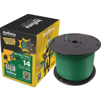 Cable THW-LS / 14 AWG / 19 Hilos / 90°C Seco / 75°C Mojado / Verde / Bobina 100 m (328 ft)