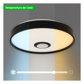 Luminario LED RGB / 30W / 2400 Lúmenes / Bluetooth / Control por App / Voltaje Universal 85-265V / 380 mm (1.2 ft) Diámetro