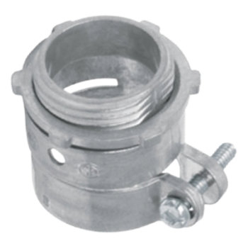Conector Recto para Tubo Flexible / 1/2" (13 mm) / Diámetro 27 mm / Longitud 35 mm / Acabado Bruñido / Contratuerca Integrada