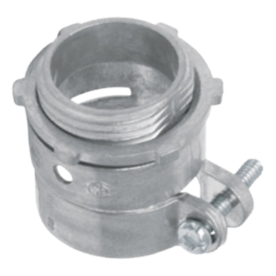 Conector Recto para Tubo Flexible / 1/2" (13 mm) / Diámetro 27 mm / Longitud 35 mm / Acabado Bruñido / Contratuerca Integrada