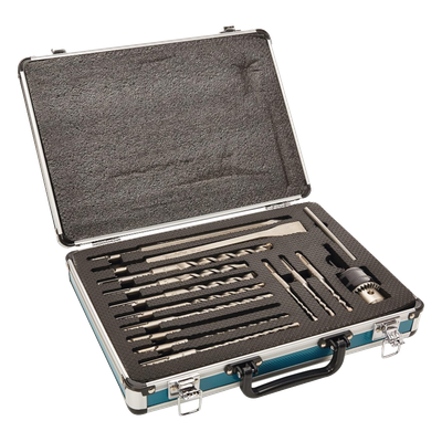 Juego de Brocas, Cinceles y Broquero SDS Plus / 14 Piezas / Medidas 5/32'' a 5/8'' / Longitudes 4-1/4'' a 10''