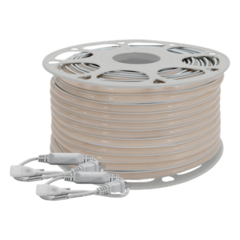 Manguera LED Luminosa / Resina Transparente IP65 / 50 m / 110V CA 4.2 A / 500 W / 6500 K / 164 pies / Corte cada 100 cm