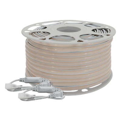 Manguera LED Luminosa / Resina Transparente IP65 / 50 m / 110V CA 4.2 A / 500 W / 6500 K / 164 pies / Corte cada 100 cm