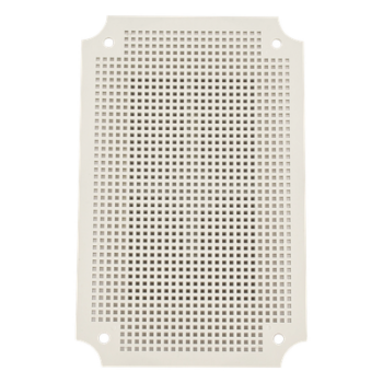 Placa Interna para Gabinete IP65 / ABS Resistente a Impactos / 250 x 160 mm / Instalación Torre, Poste o Pared / Optimizada para PoE y Baterías
