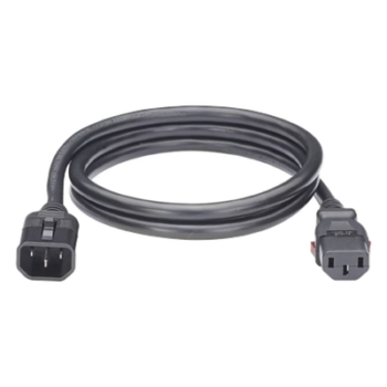 Cable de Alimentación con Bloqueo de Seguridad / IEC C14 a IEC C13 / 1.2 m (3.9 ft) / Doble W-Lock / Negro