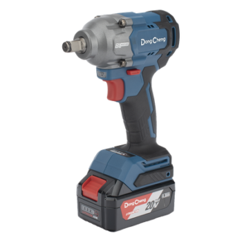Llave de Impacto Inalámbrica / 20 V / 488 Nm / Motor Sin Escobillas / 3 Velocidades / Portabrocas 1/2 in / 2 Baterías 4.0 Ah
