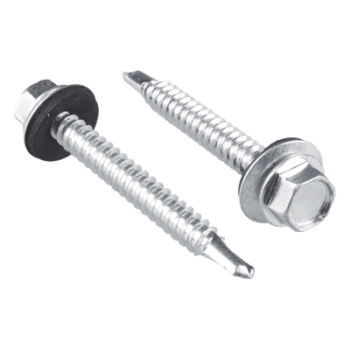 Tornillo Autoperforante / Cabeza Hexagonal con Rondana / Acero Galvanizado / #14 x 1-1/2" / 50 Piezas / Norma DIN 7504K