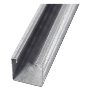 Canal Sólido / 4 x 4 cm (1.6 x 1.6 in) / Acero Pregalvanizado 1.5 mm / Refuerzos Longitudinales / 1.5 kg/m / Compatible C20 y C30