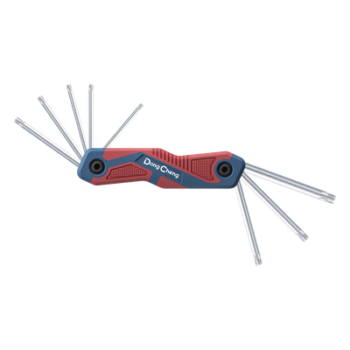 Juego de Llaves Hexagonales Torx® / 8 Piezas / Acero Cr-V / Diseño Navaja Compacto / T9 a T40