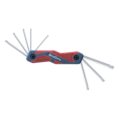 Juego de Llaves Hexagonales Torx® / 8 Piezas / Acero Cr-V / Diseño Navaja Compacto / T9 a T40