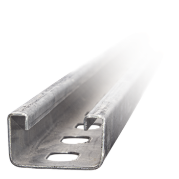 Canal Perforado / 4 x 2 cm / Calibre 12 / 3 m (9.84 ft) / Acero Pregalvanizado