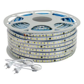 Manguera LED Luminosa / Resina Transparente / 50 m / 110V CA / 4.2 A / 500 W / 164 pies / T.C.C. 6500 K / IP65