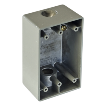 Caja Condulet FS / 2 Bocas Superior/Inferior / 1" (25.4 mm) NPT / Volumen 246 cm³ / Aluminio Diecast / Intemperie con Tapa