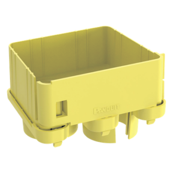 Tapa con 2 Salidas a Tubo de 1.5in (38mm), Para uso con Canaletas 4X4 FiberRunner™, Color Amarillo