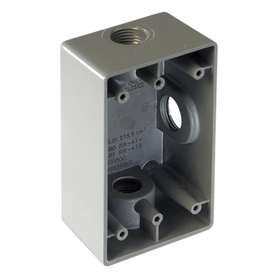 Caja Condulet / 1" (25.4 mm) / Tres Bocas / Aluminio Diecast / NPT / Intemperie