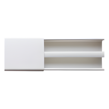 Canaleta blanca dos vías, de PVC auto extinguible,  48 x 16 x tramo 2.5m (6101-01250)