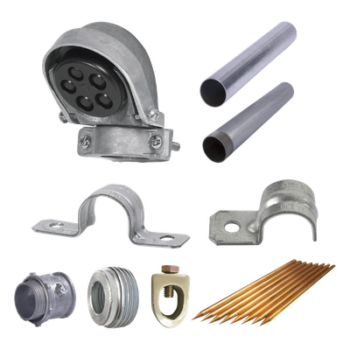 Kit de Acometida Eléctrica / Mufa 1-1/4' / Tubo Pared Gruesa 3 m (9.84 ft) / Varilla Tierra 1.5 m (4.92 ft) / 10 Piezas