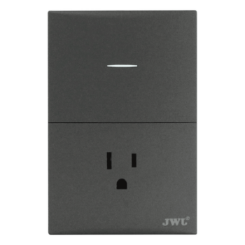 Placa con Interruptor y Toma Corriente / 127 V / 60 Hz / 10-15 A
