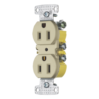 Receptáculo Dúplex Residencial / 15A / 125V / 2 Polos 3 Hilos / NEMA 5-15R / 0.93' Profundidad / 4.19' Alto / 1.52' Ancho
