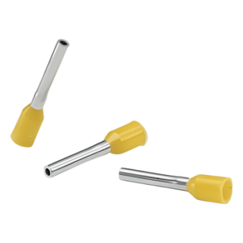 Férula Aislada / 18 AWG / 12 mm Largo / DIN Color Amarillo / 500 Piezas
