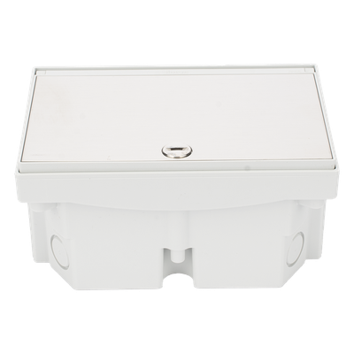 Caja de Suelo Estanca / IP66 / Interior y Exterior / Sistema de Drenaje / Cierre de Seguridad / Alta Resistencia