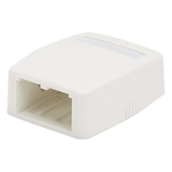 Caja de Montaje en Superficie / 2 Puertos Mini-Com / ABS / 0.175 x 0.082 x 0.217 ft / Blanco