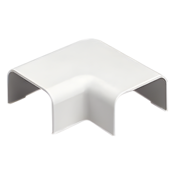 Conexión en Ángulo Recto / 90° para Canaleta LD10 / Material ABS / Color Blanco Mate / UL94V-0 FT4 / Rango Térmico 0 a 50°C