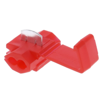 Terminal tipo almeja / 22-18 AWG / Rojo / 25 piezas / 9.9 x 10.2 x 31.1 mm