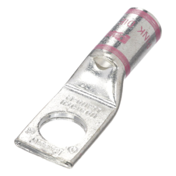 Zapata de Compresión / Calibre 1/0 AWG / Barreno 1/2 pulgada / Acero Galvanizado / 1 Orificio / Talón para Mirilla