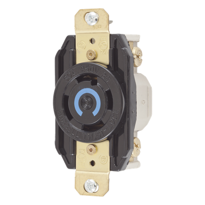 Receptáculo Industrial / 30 A / 250 V CA / 3 Polos 4 Hilos / Bloqueo Media Vuelta / NEMA L15-30R / IP20 / -40 °C a 75 °C