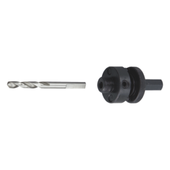 Adaptador para Broca Sierra / 3/8" / Compatible 3/8" y 1/2" / Brocas 9/16" a 1-1/8" / Guía de Eje Único