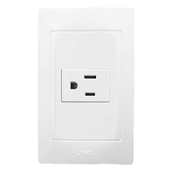 Contacto Sencillo / 127 V~ 60 Hz / 15 A / 2P+T / 11.8 x 7.8 x 3 cm / 4.6 x 3.1 x 1.2 in / Blanco