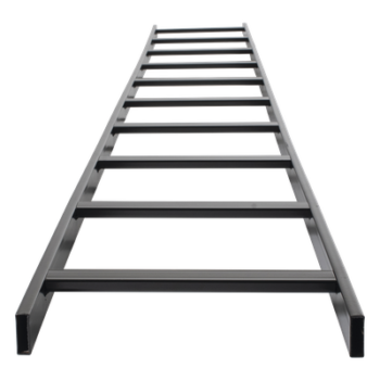 Escalera Tubular / 1.5" Peralte / 12" Ancho / 3.05 m (10 ft) Largo / Acero con Epóxica Negra / Incluye Coples y Tornillería