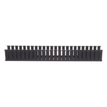 Canaleta Ranurada de PVC / 1.25 in Ancho / 2.12 in Alto / 6 ft Largo / Tipo G / Sin Tapa / Negro