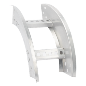 Curva Vertical Exterior / Perfil Z / Peralte 3 1/4" / Ancho 6" / Radio 8" / Aluminio / 90°