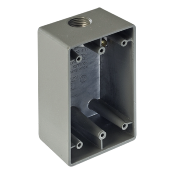 Caja Condulet FS de 1" (25.4 mm) con una boca a prueba de intemperie.