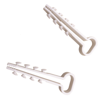Clips Sujetadores de Plástico / 6 a 12 mm / 100 Piezas / Fijación en Pared / UTP, Coaxial y Eléctrico Ligero