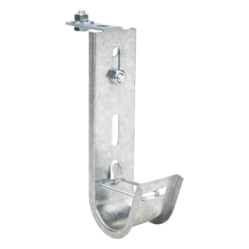 Soporte J-Hook / Capacidad 10 Cables Cat6 / Acero al Carbón / Fijación Perforada / Interior