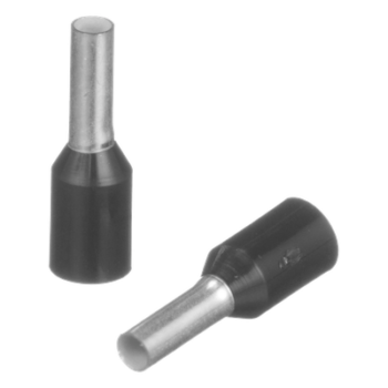 Ferrule Aislado / 16 AWG / Pin 6 mm (0.24 in) / Mango Negro / 500 Piezas