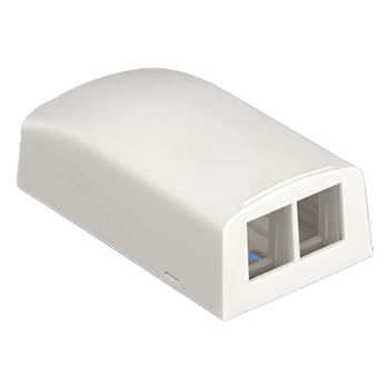 Caja de Montaje en Superficie / 2 Módulos Keystone / ABS Blanco Mate / 1.95 x 1.13 x 3.65 in
