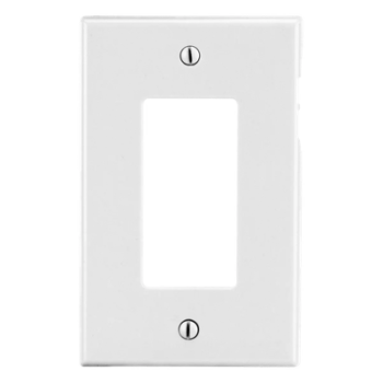 Tapa para Contacto Rectangular / Decorador / Policarbonato Termoplástico / 4.63 x 2.88 x 0.25 in / Vertical / Blanco