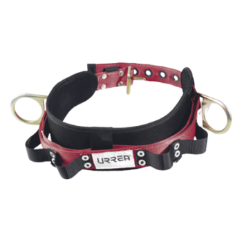 Cinturón de Seguridad para Liniero / Talla 44 / Neopreno Resistente / 4 Compartimentos / 2 Anillos Tipo D / ANSI A10.14 y Z359.1