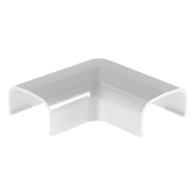Conexión en Ángulo Recto / 90° para Canaleta LD5 / ABS Blanco / Adhesivo Sin Herramientas / UL94V-0 FT4