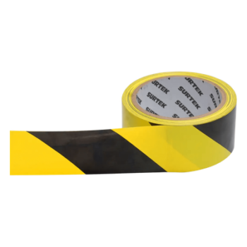 Cinta de Señalización / Adhesivo Acrílico / Espesor 0.105 mm / Ancho 48 mm / Largo 18 m / Colores Amarillo-Negro / Alta Visibilidad