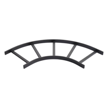 Accesorio de Escalerilla / Curva Horizontal 90° / 12 in de Ancho / Acero Calibre 16 / Acabado Negro RAL 9005