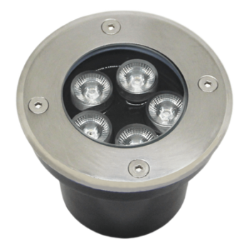 Luminario Empotrar en Piso / IP66 Exterior / Multivoltaje 110-240V~ / 6500K / Ángulo 36° / Aluminio y Vidrio Templado / 12W